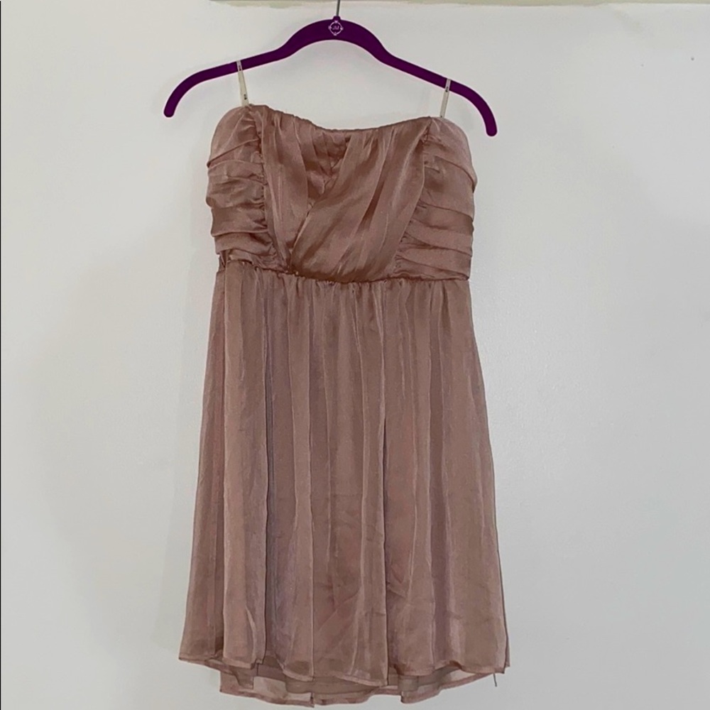 Strapless blush dress